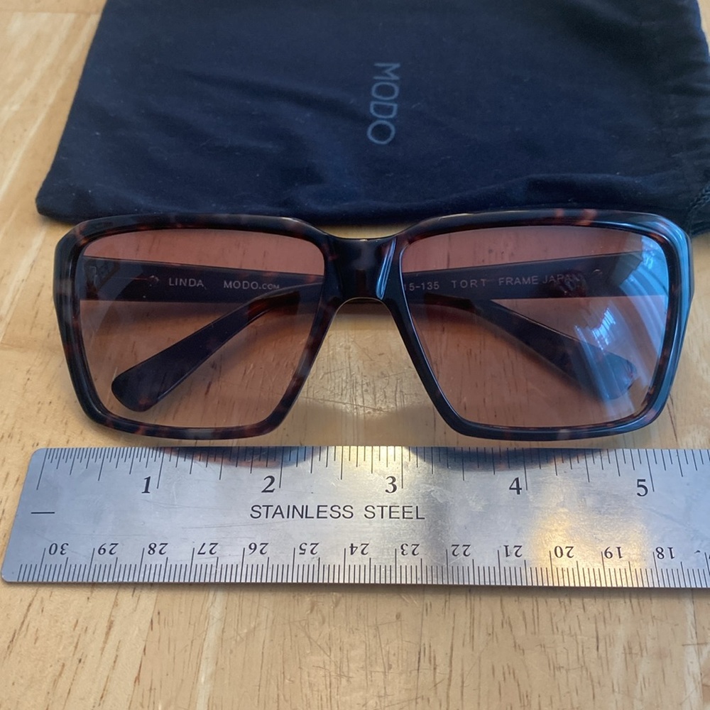 Modo Designer Tortoise Shell Color Square Sunglas… - image 5